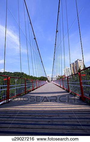 Taiwan, suspension bridge View Large Photo Image Stock Photograph - Taiwan, suspension bridge. Fotosearch