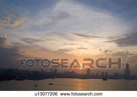 Stock Photograph - Taiwan, Kaohsiung Harbor. Fotosearch