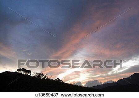 Taiwan, Mountain under pink cloud View Large Photo Image Stock Photo - Taiwan, Mountain under pink cloud. Fotosearch