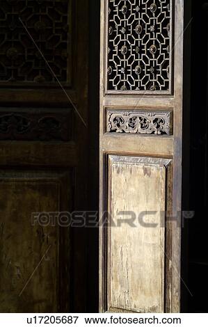 Old-fashioned wooden gate, Longshan Temple, Taiwan, Asia View Large Photo Image Stock Photo - Old-fashioned wooden gate, Longshan Temple, Taiwan, Asia. Fotosearch