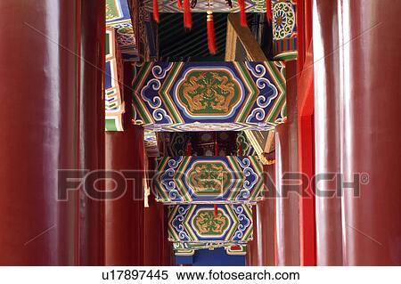 Ornate Corridor, Tian Ho Kung, Lu'ermen, Taiwan, Asia View Large Photo Image Stock Photography - Ornate Corridor, Tian Ho Kung, Lu'ermen, Taiwan, Asia. Fotosearch