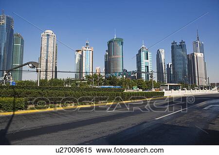 China, Shanghai, Lujiazui, City scene View Large Photo Image Stock Photography - China, Shanghai, Lujiazui, City scene. Fotosearch