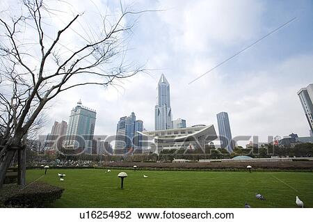 China, Shanghai, People's Square View Large Photo Image Stock Image - China, Shanghai, People's Square. Fotosearch