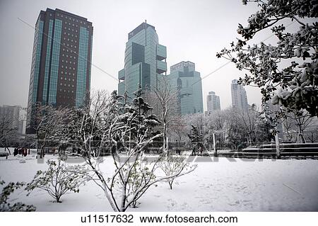 China, Shanghai, snow view View Large Photo Image Stock Image - China, Shanghai, snow view. Fotosearch