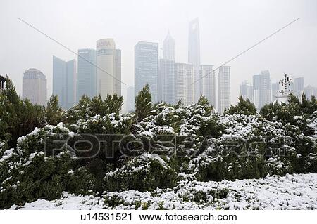 China, Shanghai, snow view View Large Photo Image Stock Image - China, Shanghai, snow view. Fotosearch