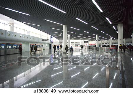 China, Shanghai, station platform View Large Photo Image Stock Photo - China, Shanghai, station platform. Fotosearch