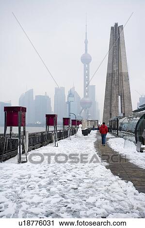 China, Shanghai, The Bund covered by snow View Large Photo Image Stock Image - China, Shanghai, The Bund covered by snow. Fotosearch