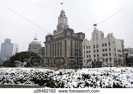 China, Shanghai, The Bund covered by snow View Large Photo Image Stock Image - China, Shanghai, The Bund covered by snow. Fotosearch