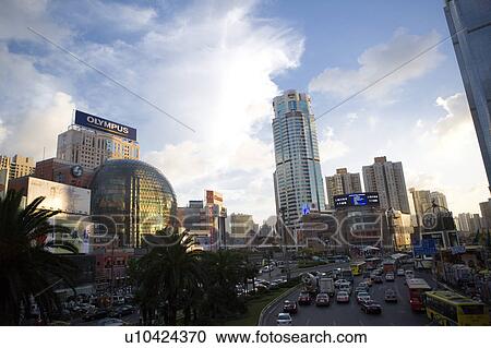 China, Shanghai, Urban Scene View Large Photo Image Stock Image - China, Shanghai, Urban Scene. Fotosearch