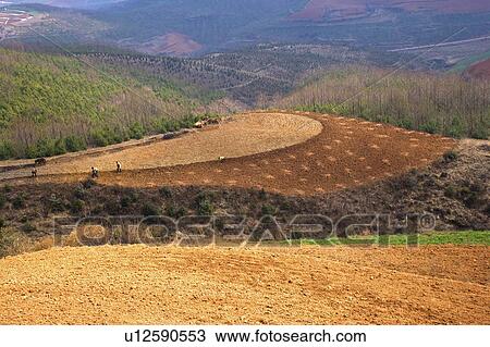 Stock Image - China, Yunnan Province, Dongchuan, Red Land. Fotosearch
