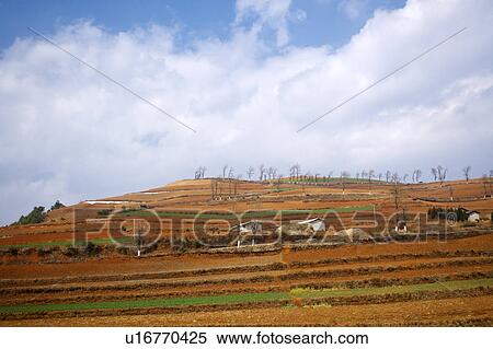 Stock Photography - China, Yunnan Province, Dongchuan, Red Land. Fotosearch