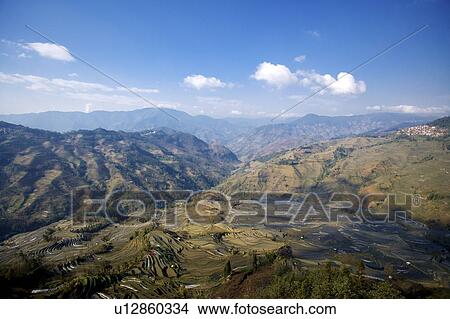 China, Yunnan Province, Yuanyang, Scenery View Large Photo Image Picture - China, Yunnan Province, Yuanyang, Scenery. Fotosearch