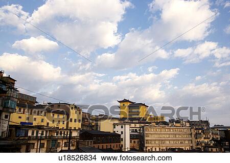 China, Yunnan Province, Yuanyang, Residential District View Large Photo Image Picture - China, Yunnan Province, Yuanyang, Residential District. Fotosearch