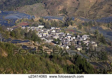 Stock Photography - China, Yunnan Province, Yuanyang, village. Fotosearch