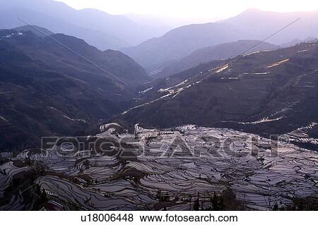 Stock Photo - China, Yunnan Province, Yuanyang, Tiger Mouth. Fotosearch