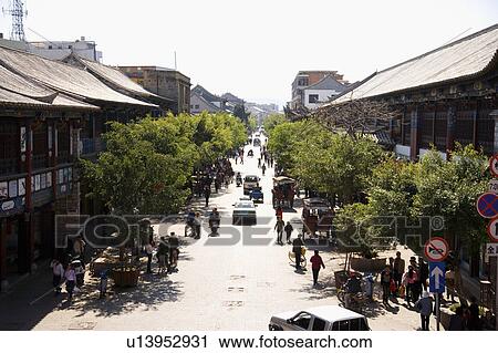 Stock Image - China, Yunnan Province, Jianshui, Historic Town. Fotosearch