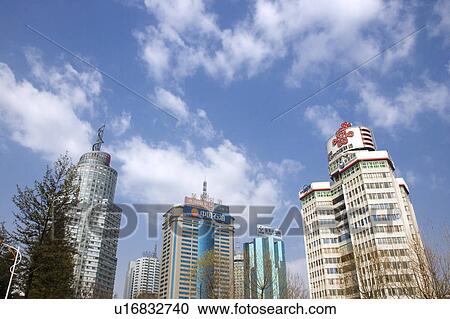 Stock Image - China, Yunnan Province, Kunming, cityscape. Fotosearch