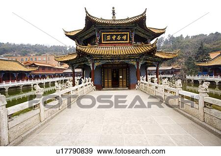 Stock Photo - China, Yunnan Province, Kunming, Yuantong Temple. Fotosearch