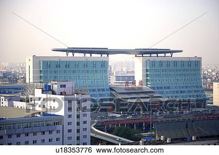 Stock Photograph - China, Yunnan Province, Kunming, Railroad Station. Fotosearch
