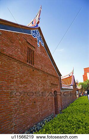 Stock Photo - Architecture with brick wall in Hukou, Hsinchu County, Taiwan. Fotosearch
