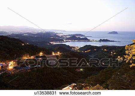 Stock Image - Beautiful scenery of Jiu Fen, Ruifang in Taipei County, Taiwan. Fotosearch
