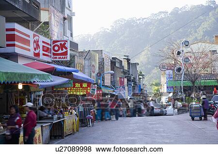 Busy street in Neiwan, Hengshan, Hsinchu County, Taiwan View Large Photo Image Stock Photo - Busy street in Neiwan, Hengshan, Hsinchu County, Taiwan. Fotosearch