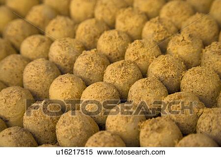 Stock Photography - Close-up of hand-made glutinous rice pieces, full frame. Fotosearch