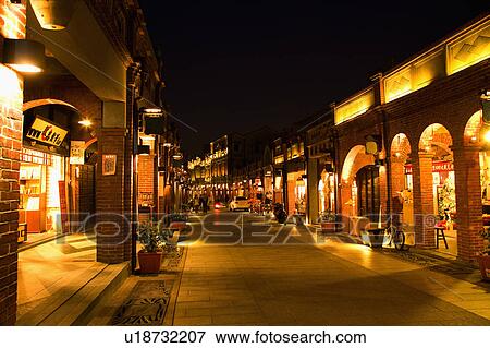 Illuminated traditional street in Sanxia Town, Taipei County, Taiwan View Large Photo Image Stock Photo - Illuminated traditional street in Sanxia Town, Taipei County, Taiwan. Fotosearch