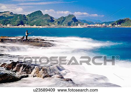 Stock Photo - "Beautiful scenery of Taiwan coastline, Taipei, North Coastline, ". Fotosearch