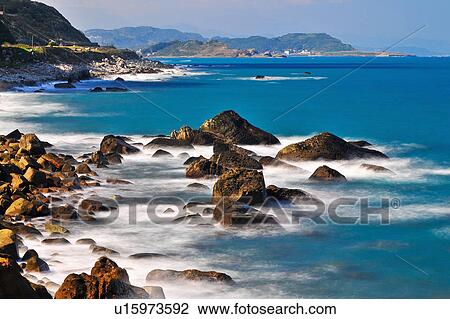 Stock Image - "Beautiful scenery of Taiwan, Taipei, North Coastline, ". Fotosearch