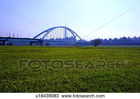 Stock Image - "Taiwan, Taipei, Caihong Riverside Park". Fotosearch