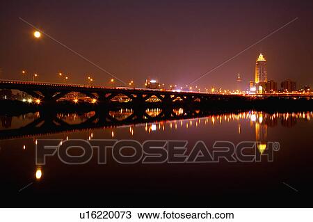 Stock Image - "Taiwan, Taipei, Zhongxiao Bridge". Fotosearch