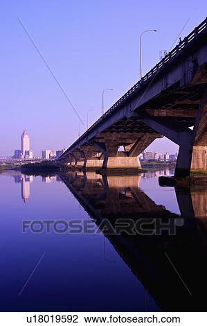 Stock Image - "Taiwan, Taipei, Zhongxiao Bridge". Fotosearch