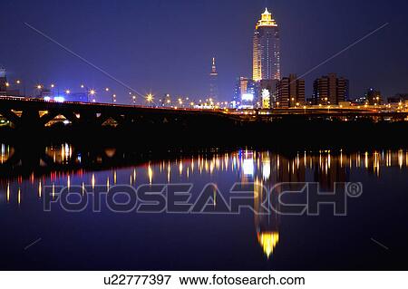 Stock Photo - "Taiwan, Taipei, Zhongxiao Bridge". Fotosearch