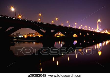 Stock Photo - "Taiwan, Taipei, Zhongxiao Bridge". Fotosearch