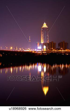 Stock Photograph - "Taiwan, Taipei, Zhongxiao Bridge". Fotosearch