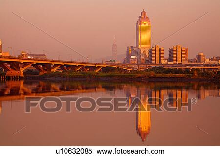 Stock Photography - "Taiwan, Taipei, Zhongxiao Bridge". Fotosearch