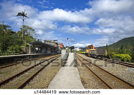 Stock Photo - "Taiwan, Taipei, Pingsi, Shifen, ". Fotosearch
