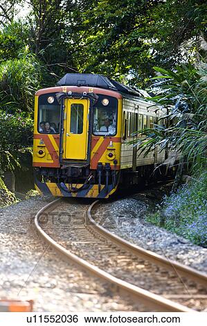 Stock Photograph - "Taiwan, Taipei, Pingsi, Shifen, Train, ". Fotosearch