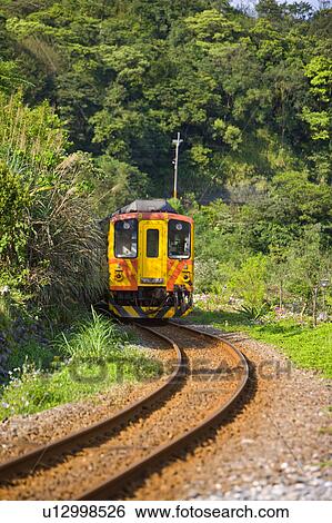 Stock Photograph - "Taiwan, Taipei, Pingsi, Shifen, Train, ". Fotosearch