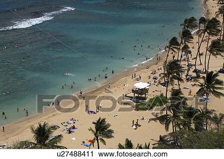 Stock Image - "Beach Resort, Hanauma Bay, Hawaii, U. S. A. ". Fotosearch