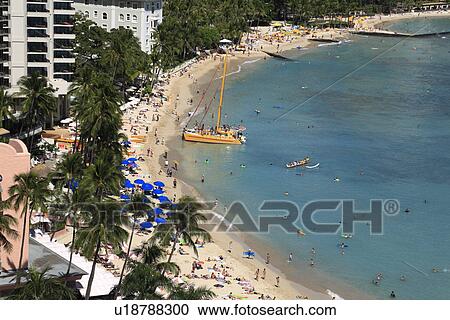 "Beach Resort, Honolulu, Hawaii, U. S. A. " View Large Photo Image Stock Image - "Beach Resort, Honolulu, Hawaii, U. S. A. ". Fotosearch