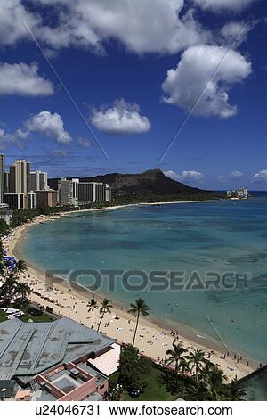 Stock Image - "Beach Resort, Honolulu, Hawaii, U. S. A. ". Fotosearch