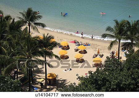 "Beach Resort, Honolulu, Hawaii, U. S. A. " View Large Photo Image Stock Photo - "Beach Resort, Honolulu, Hawaii, U. S. A. ". Fotosearch