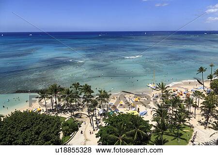 "Beach Resort, Honolulu, Hawaii, U. S. A. " View Large Photo Image Stock Photo - "Beach Resort, Honolulu, Hawaii, U. S. A. ". Fotosearch
