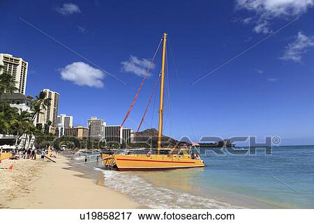 "Beach Resort, Honolulu, Hawaii, U. S. A. " View Large Photo Image Stock Photo - "Beach Resort, Honolulu, Hawaii, U. S. A. ". Fotosearch