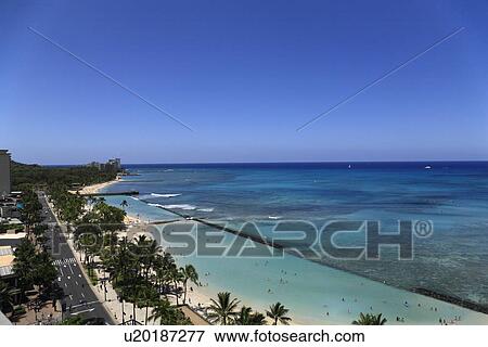 "Beach Resort, Honolulu, Hawaii, U. S. A. " View Large Photo Image Stock Photo - "Beach Resort, Honolulu, Hawaii, U. S. A. ". Fotosearch