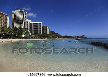 "Beach Resort, Honolulu, Hawaii, U. S. A. " View Large Photo Image Stock Photograph - "Beach Resort, Honolulu, Hawaii, U. S. A. ". Fotosearch