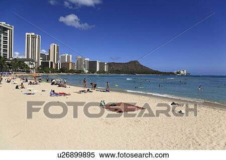 "Beach Resort, Honolulu, Hawaii, U. S. A. " View Large Photo Image Stock Photography - "Beach Resort, Honolulu, Hawaii, U. S. A. ". Fotosearch