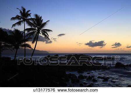 "Evening Glow In Pupukea Beach, Hawaii, U. S. A. " View Large Photo Image Stock Photograph - "Evening Glow In Pupukea Beach, Hawaii, U. S. A. ". Fotosearch